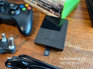 In Great Working Condition Xbox 360 Super Slimline 500gb with 5x Games &amp; 1x Controller for Sale…