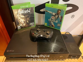 In box, in great working condition xbox one 500gb with 1x controller and 2x games included for sale…
