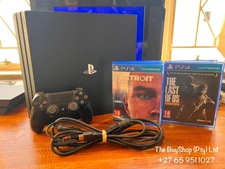 In great working condition PlayStation 4 Pro 1tb with 1x controller and 2x games included for sale…