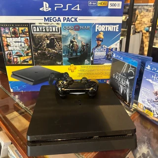 In Box, Like New Pre Owned PlayStation 4 Slimline with 1x Controller &amp; 2x Games included…