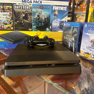 In Box, Like New Pre Owned PlayStation 4 Slimline with 1x Controller &amp; 2x Games included…
