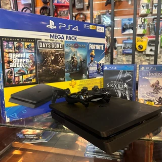 In Box, Like New Pre Owned PlayStation 4 Slimline with 1x Controller &amp; 2x Games included…