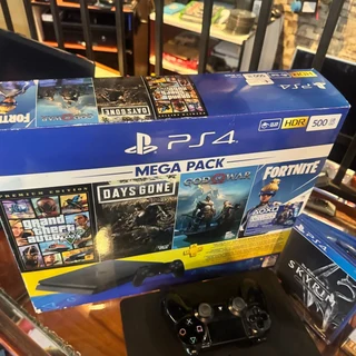 In Box, Like New Pre Owned PlayStation 4 Slimline with 1x Controller &amp; 2x Games included…