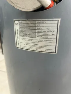 Original Alva Outdoor Patio Gas Heater and Alva Gas Bottle included in Sale…