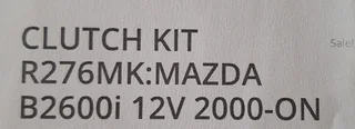 Clutch kit For Ford Ranger 2.5D / Mazda B2600i (Excl thrust bearing)