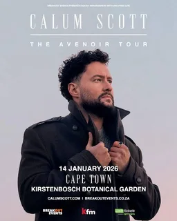 Calum Scott Kirstenbosch Gardens Cape Town 2x tickets