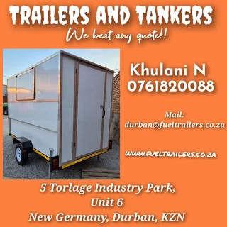 White Trailer  with 1km available now!