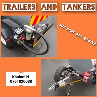 Grey FUEL TRAILER  with 1km available now!