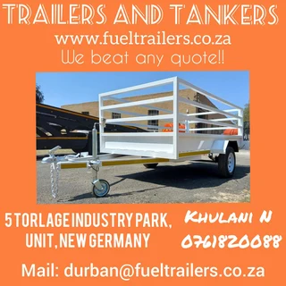 White Trailer  with km available now!