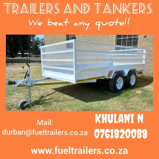 White Trailer  with km available now!