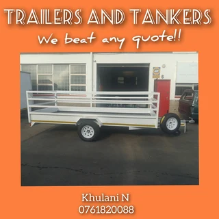 White Trailer  with km available now!