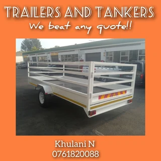White Trailer  with km available now!