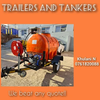 Orange Fuel Trailer  with 1km available now!