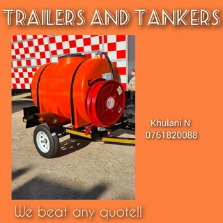 Orange Fuel Trailer  with 1km available now!