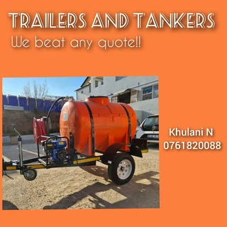 Orange Fuel Trailer  with 1km available now!