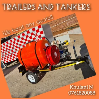 Orange Fuel Trailer  with 1km available now!