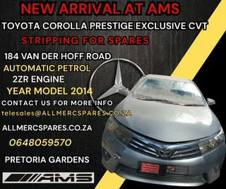 Used Toyota Corolla Prestige Exclusive Cvt 2tr Engine – Stripping For Spares!