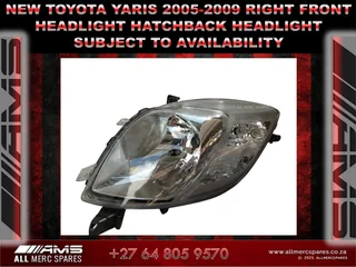 New Toyota Yaris 2005–2009 Hatchback Right Front Headlight For Sale!