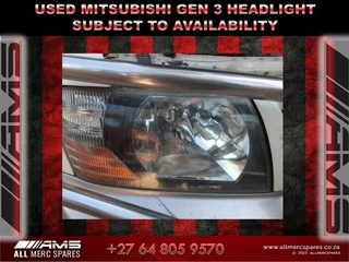 Used Mitsubishi Gen 3 Headlight – Subject To Availability