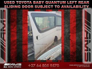  Used Toyota Baby Quantum Left Rear Sliding Door – Subject To Availability