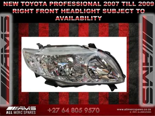 New Toyota Professional 2007–2009 Right Front Headlight