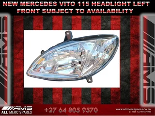 New Mercedes Vito 115 Left Front Headlight Subject To Availability
