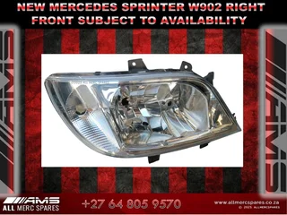 New Mercedes Sprinter Right Front Headlight Subject To Availability
