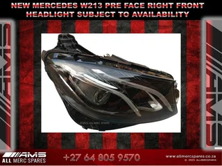 New Mercedes W213 Pre-face Right Front Headlight – Subject To Availability