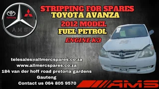  Stripping For Spares – Toyota Avanza 2012 (petrol, Engine K3)