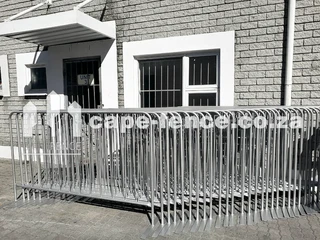 Pedestrian barriers 1.2m high, galvanised