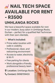 Nail Tech Space to Rent in Umhlanga