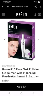 Braun 2 in 1 facial epilator &amp; exfoliator