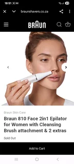 Braun 2 in 1 facial epilator &amp; exfoliator