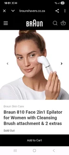 Braun 2 in 1 facial epilator &amp; exfoliator