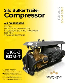 Bulk trailer compressor