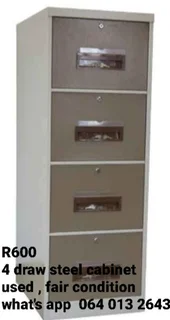 4 draw steel cabinet