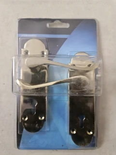 Brass-Plated Mild Steel Door Handles with Keyhole – Brand New!