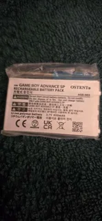 Gameboy advanced sp battery
