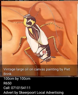 Large oil on canvas by Piet Brink for sale.