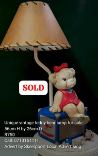 Unique vintage teddy bear lamp for sale