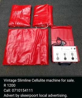 Vintage royal blue vibrating belt exercise machine for sale.