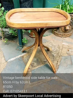 Vintage bentwood side table for sale