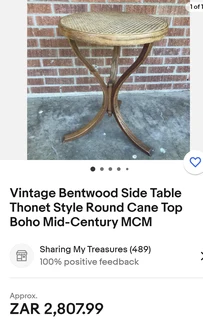 Vintage bentwood side table for sale