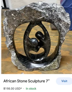 African hand carved stone sculpture for sale
