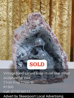 African hand carved stone sculpture for sale