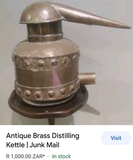 Antique incomplete brass distilling kettle for sale