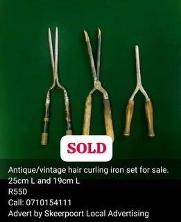 Vintage/Antique hair curling iron set for sale.