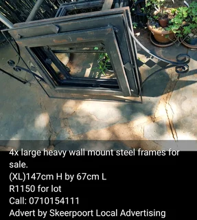 4x large heavy wall mount steel frames for sale