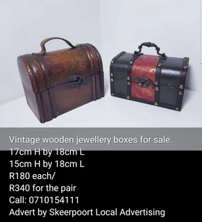 Vintage wooden jewellery boxes for sale