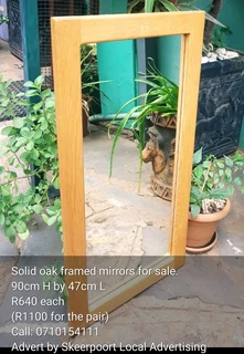 Vintage large wooden table top vanity swivel mirror with two drawer base for sale